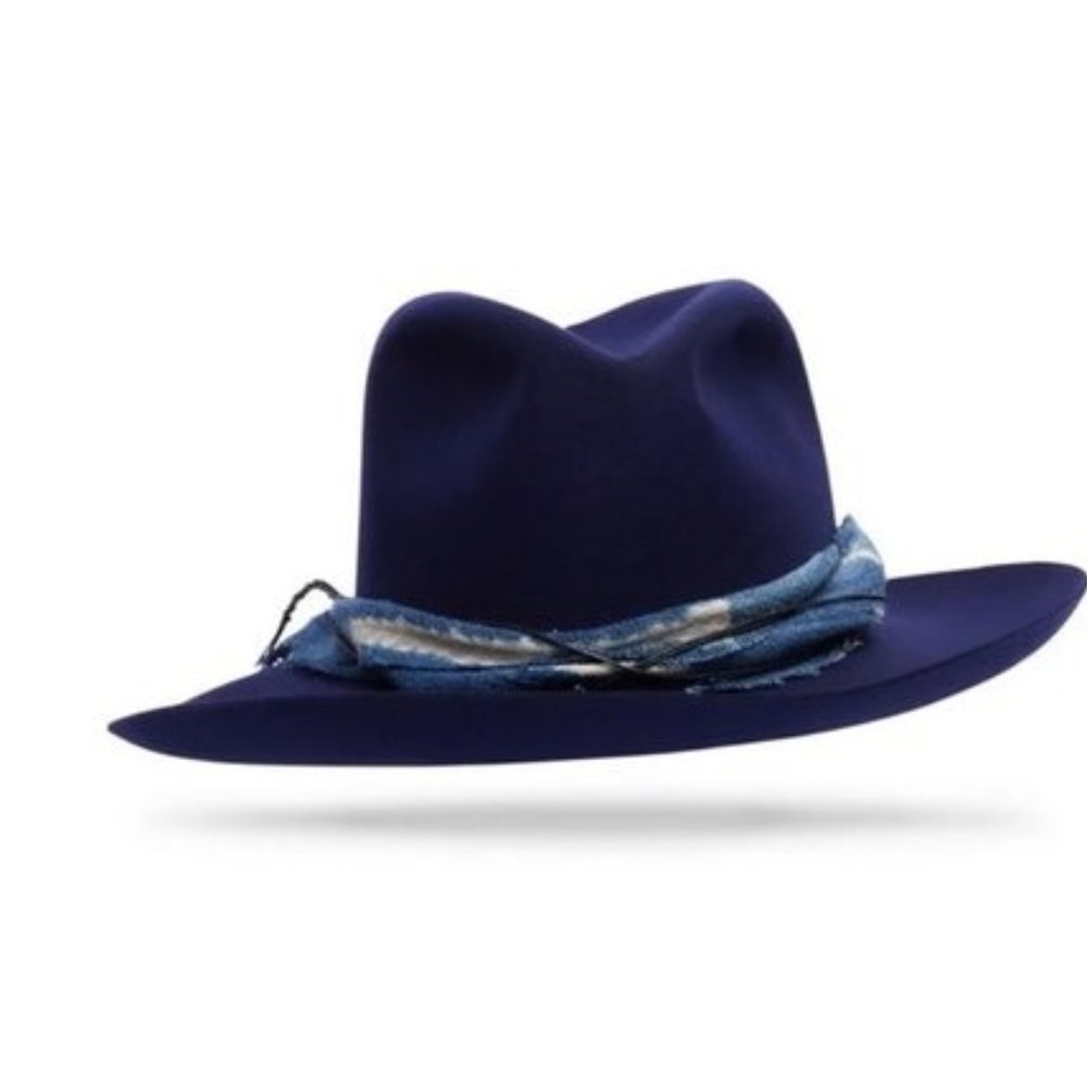 Worth & Worth Vagabond Felt Fedora Hat in Electric Blue - NWOT - Picture 3 of 16
